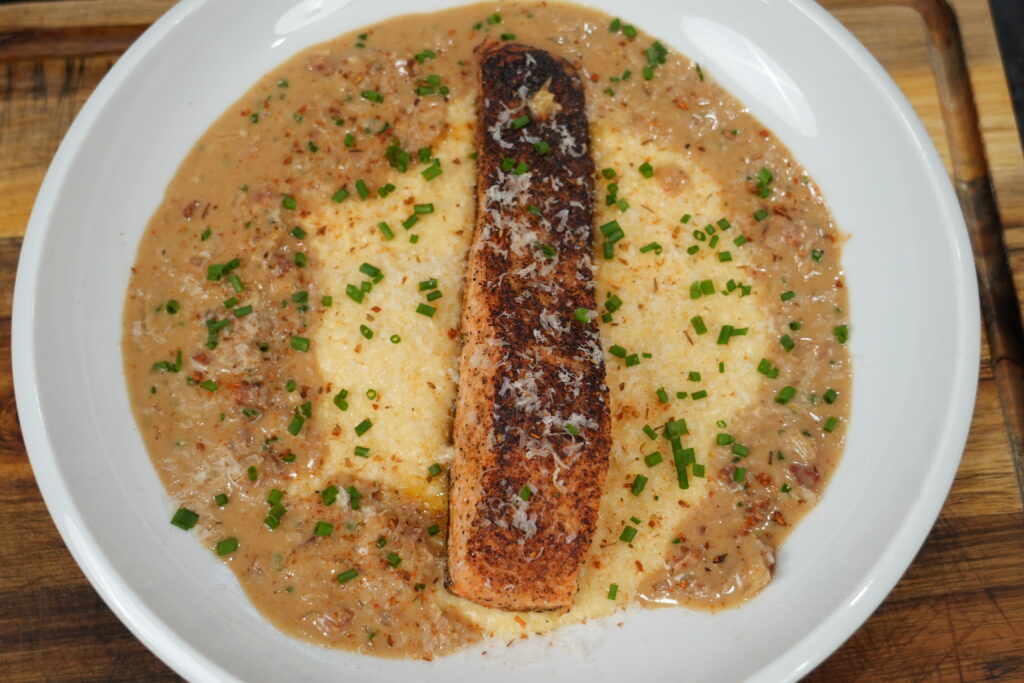 SAG Salmon and Grits 1