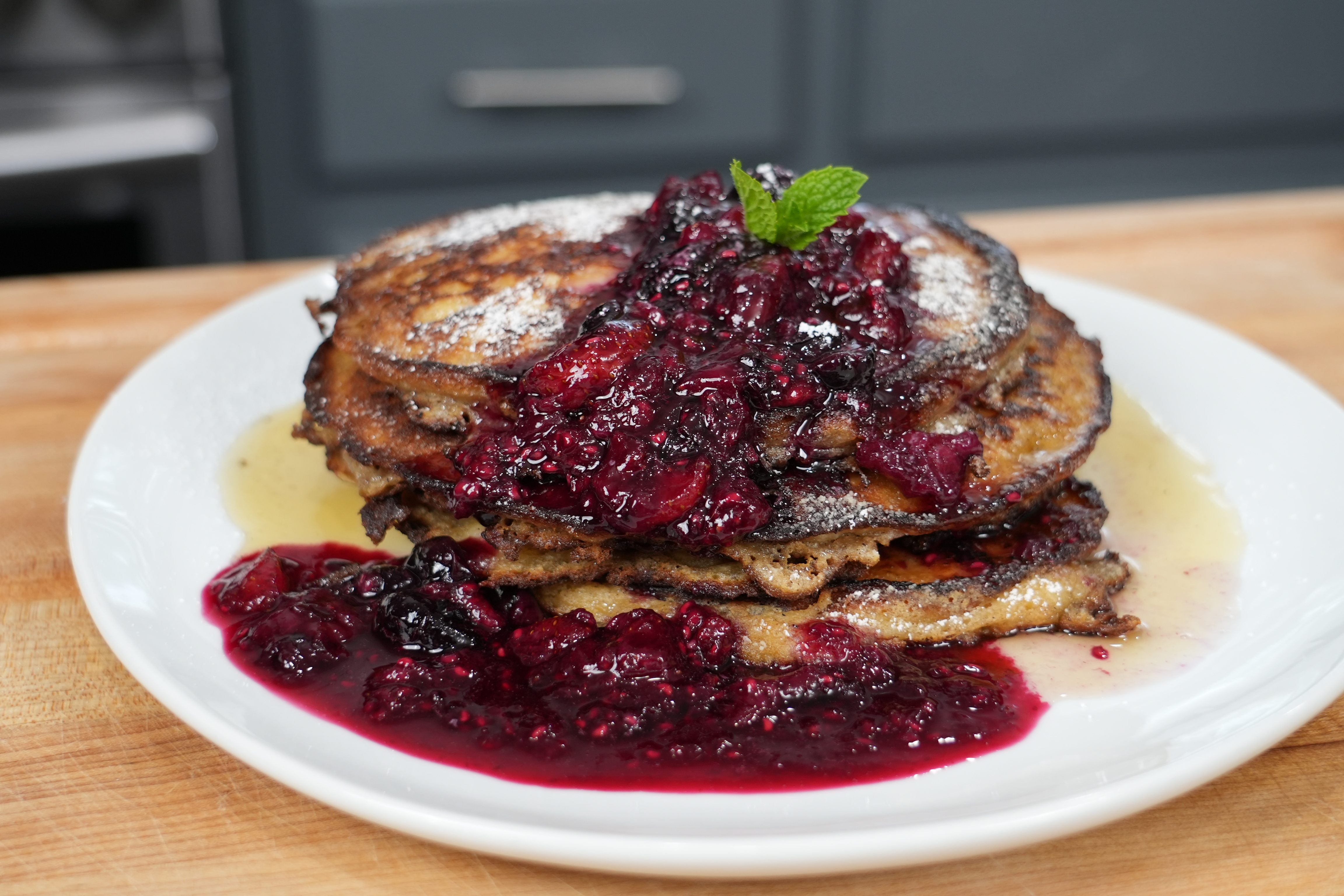 Homemade Pancakes in Just 20 Minutes: Elevate Your Favorite Breakfast Obsession 1 Homemade Pancakes with Berry Compote