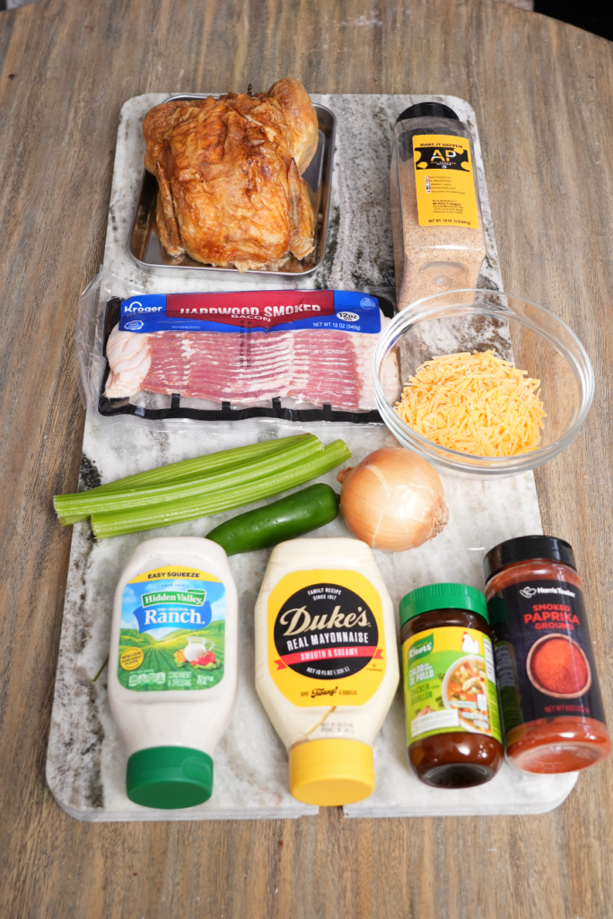 Jalapeno Bacon Chicken Salad Recipe featured on www.mrmakeithappen.com