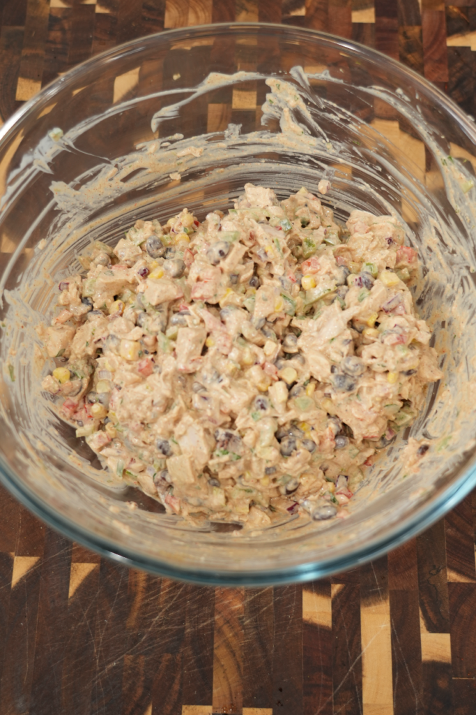 Southwest Chicken Salad Recipe available on www.mrmakeithappen.com