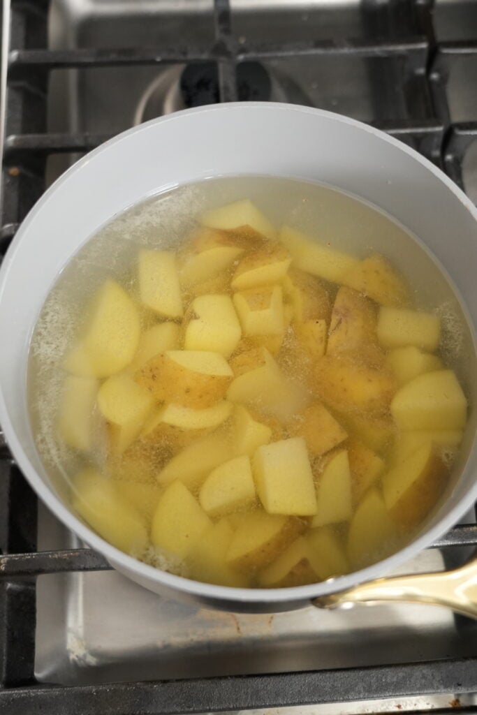 Fresh ingredients for homemade Steak Diane recipe laid out on a cutting board