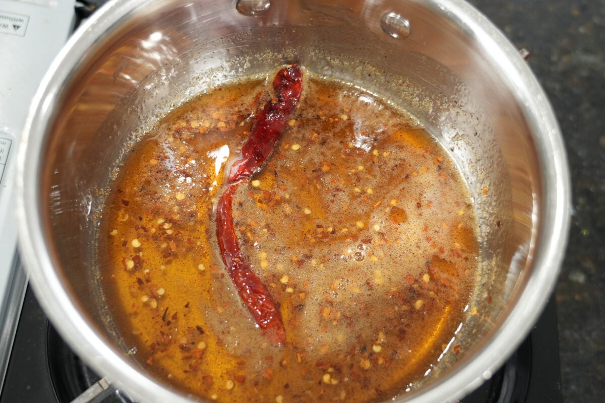 homemade hot honey sauce drizzled over fried chicken