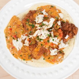 Fried Catfish and Cheese Grits
