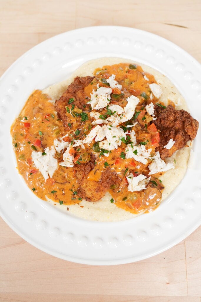 Fried Catfish and Cheese Grits