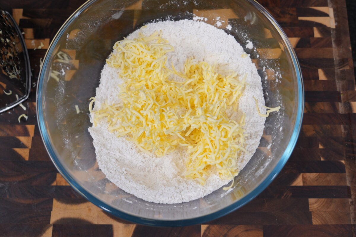 Folding dough like a letter to build flaky layers